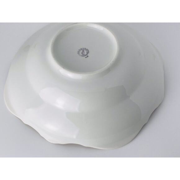 Rare Bernadotte Czech Square Serving Bowl 9" Floral/Iridescent Gold Vintage - Picture 10 of 11